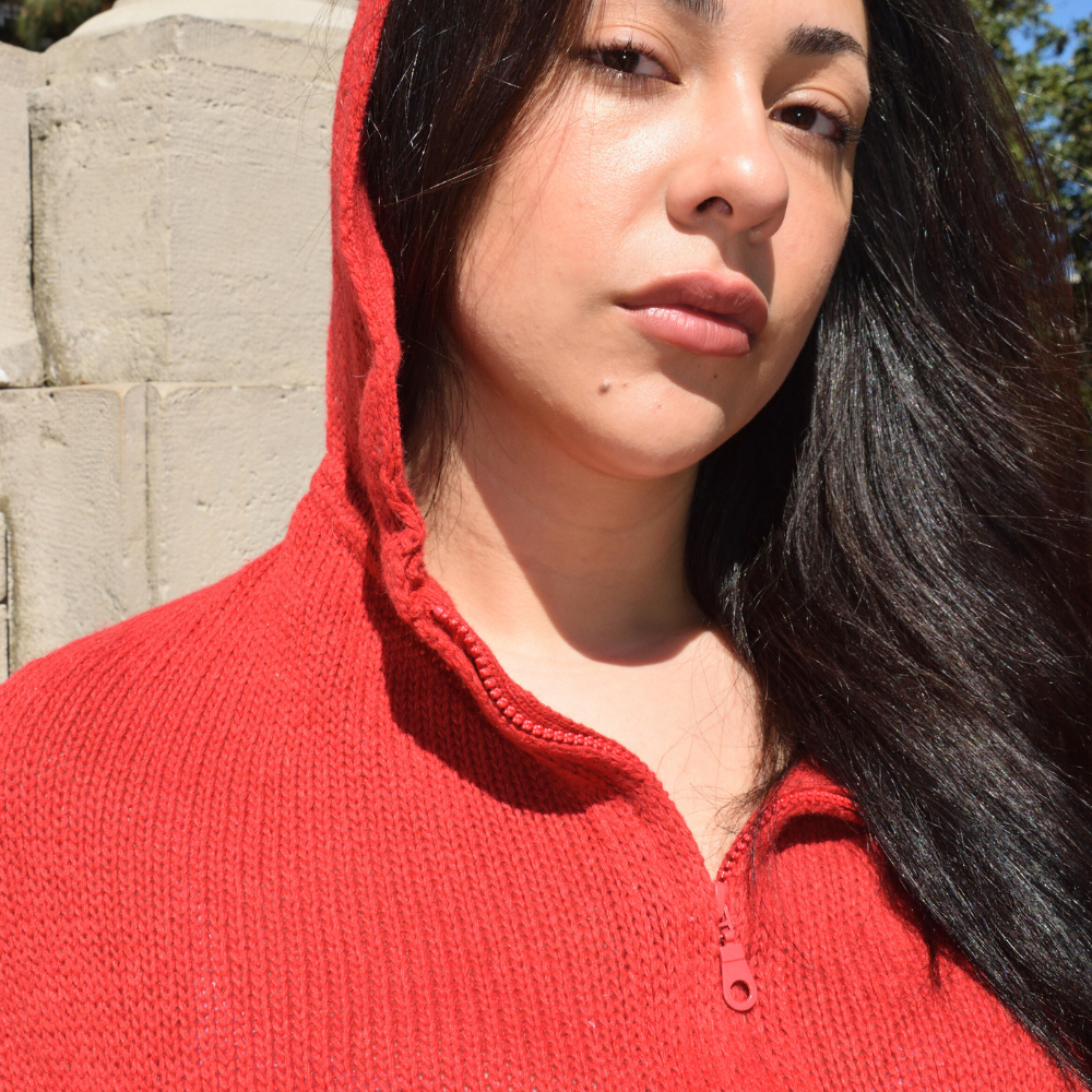 Campera Tejida Teo Rojo