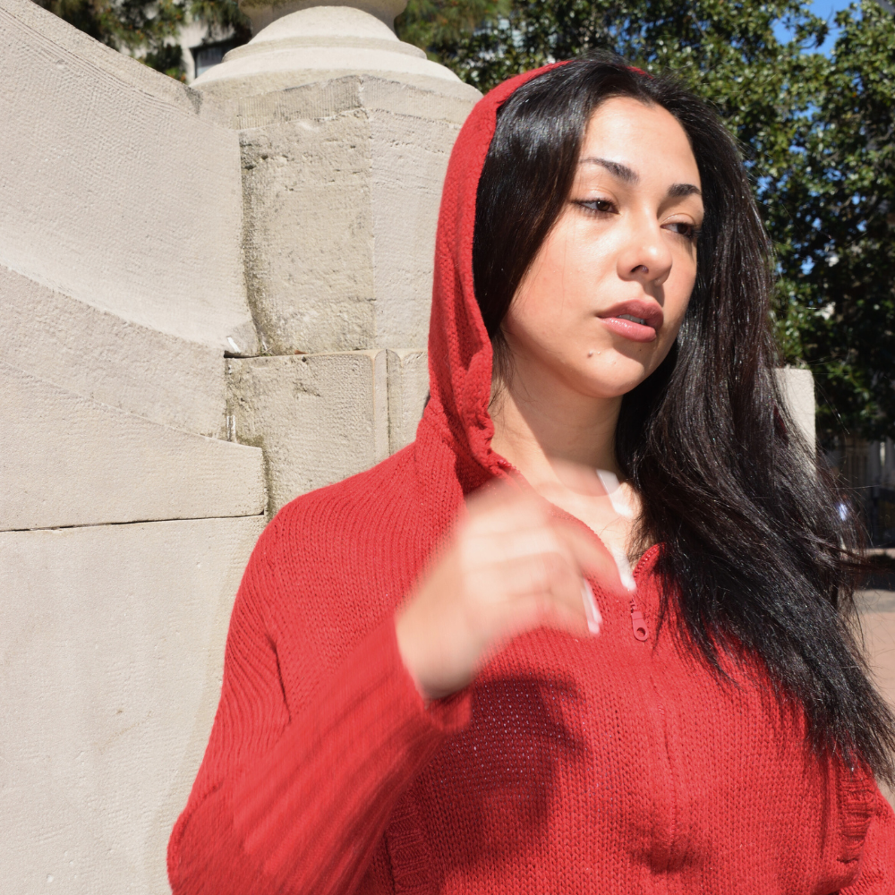 Campera Tejida Teo Rojo